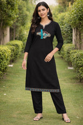 Co-Ord Set with Deer Embroidery