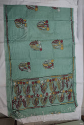 Khadi Cotton Saree with Kantha work