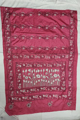 Rose Pink Blended Bangalore Silk Kantha Saree