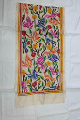 Silk Stoll - Multi color Bird Motif