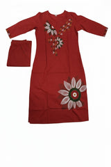Co-ord Set with Big Floral Embroidery