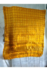 Bandhani Dupatta with Golden Jari palla in Yellow color