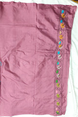 Blended Bangalore Silk Kantha Saree in a graceful Dusty Mauve Pink shade
