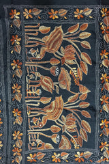 Black Blended Bangalore Silk Kantha Saree